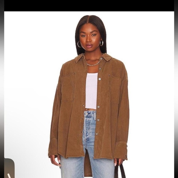 We The Free Corduroy Shacked Button Down Shirt Small - Picture 1 of 9